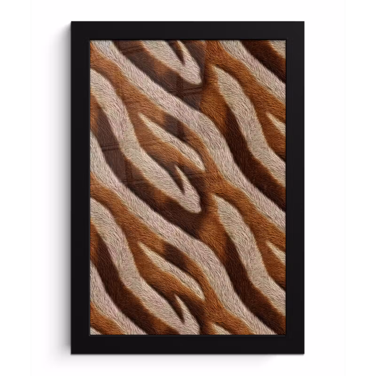 Poster met lijst - Zebra - Bruin - Patroon — 1