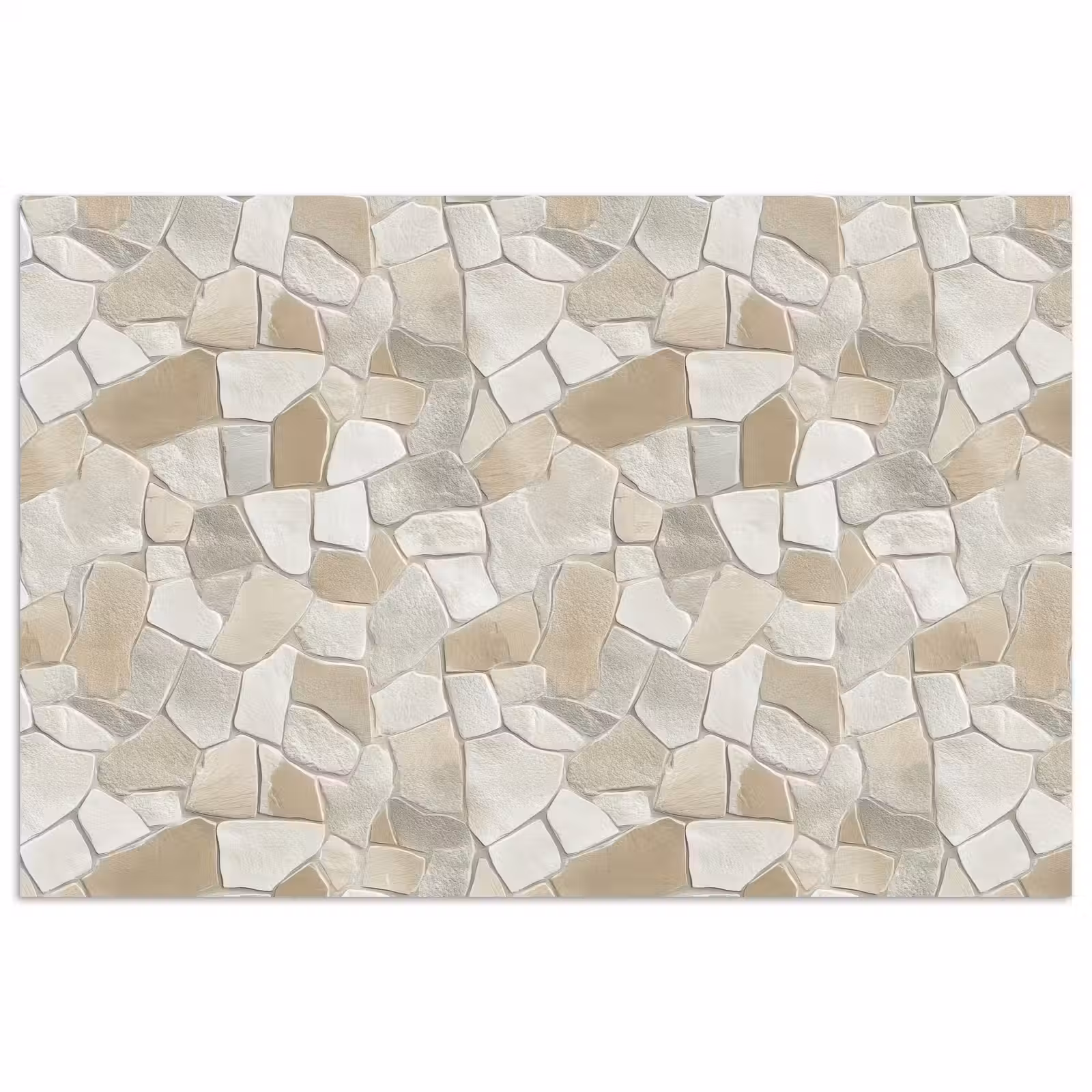 Poster - Mozaïek - Stenen - Beige — 1