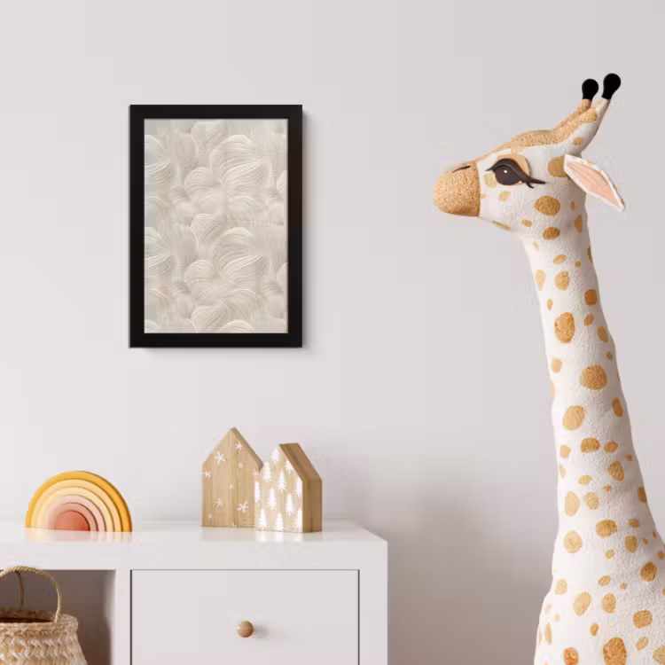 Poster met lijst - Lijnen - Waaier - Beige — 5