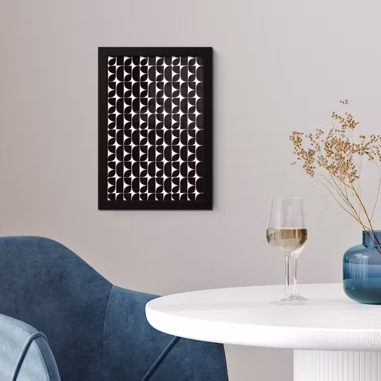 Poster met lijst - Modern - Geometrisch - Zwart — 2