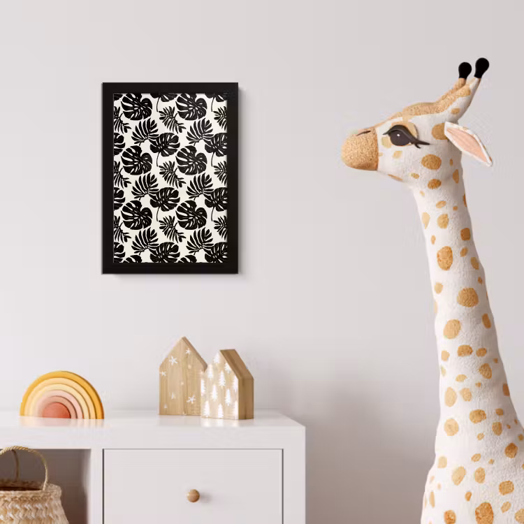 Poster met lijst - Modern - Monstera - Zwart — 5