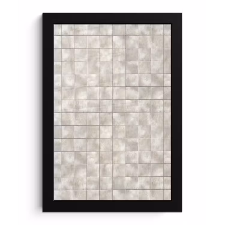Poster met lijst - Tegels - Natuurlijk - Grijs — 1
