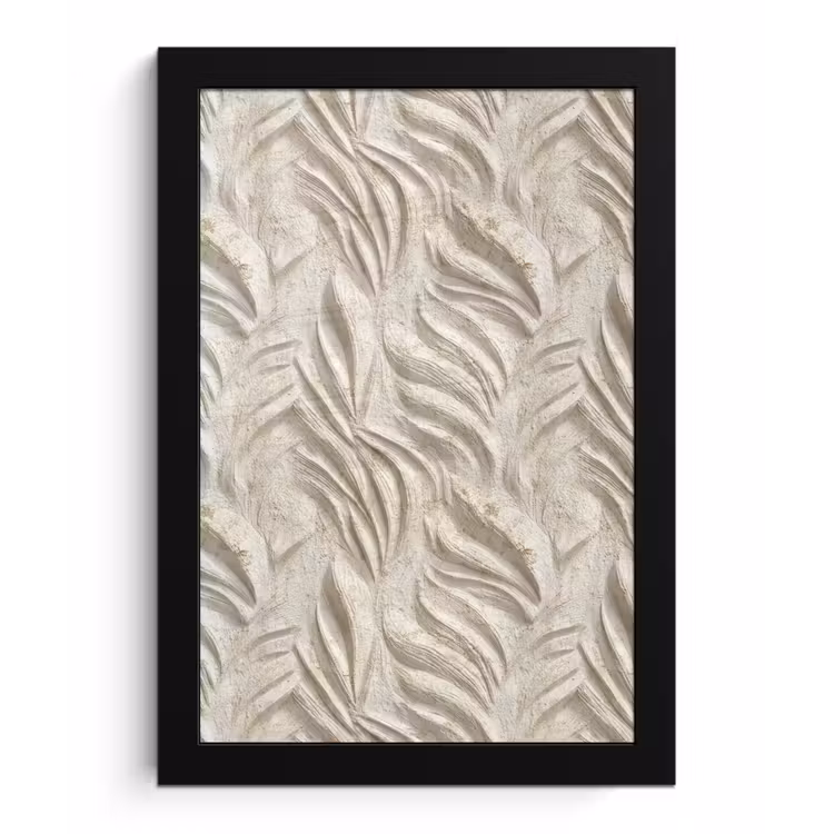 Poster met lijst - Textuur - Reliëf - Beige — 1
