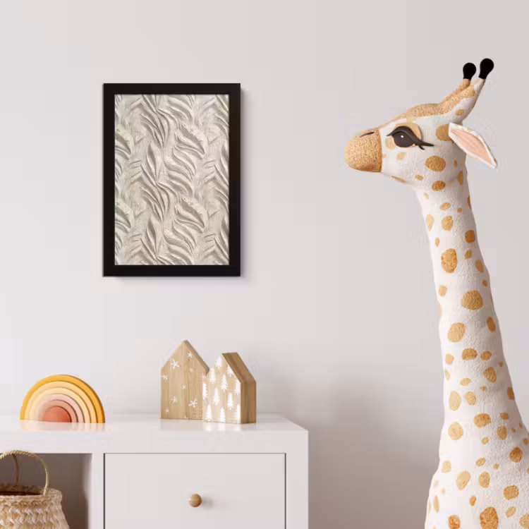 Poster met lijst - Textuur - Reliëf - Beige — 5