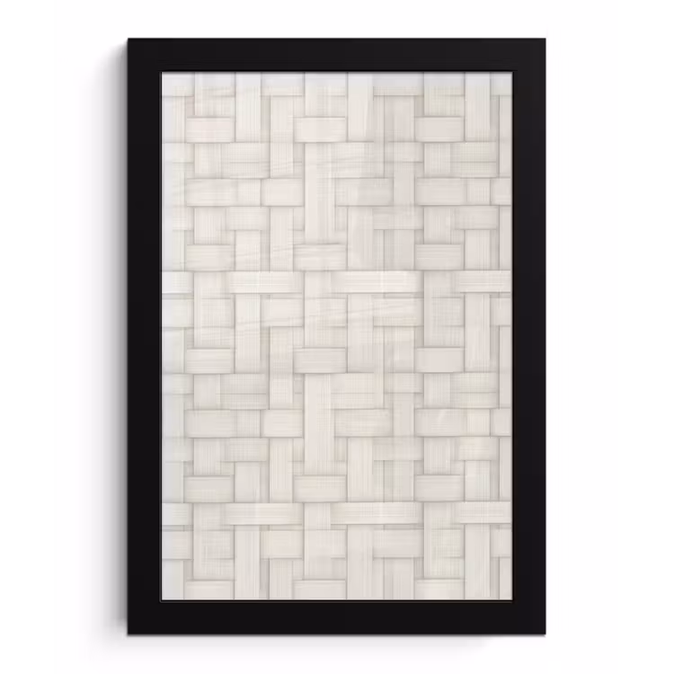 Poster met lijst - Vlechtwerk - Banen - Beige — 1