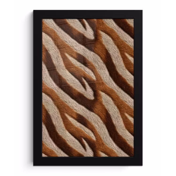Poster met lijst - Zebra - Bruin - Patroon — 1