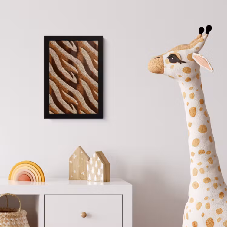 Poster met lijst - Zebra - Bruin - Patroon — 5