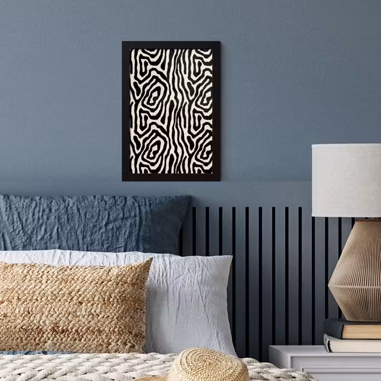 Poster met lijst - Zebra - Zwart - Abstract — 4