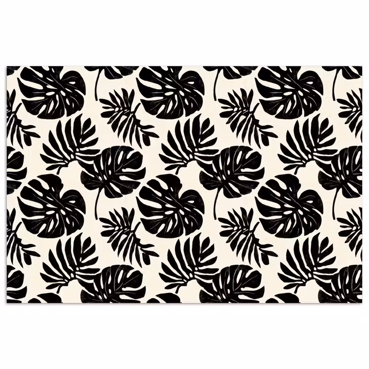 Poster - Modern - Monstera - Zwart — 1