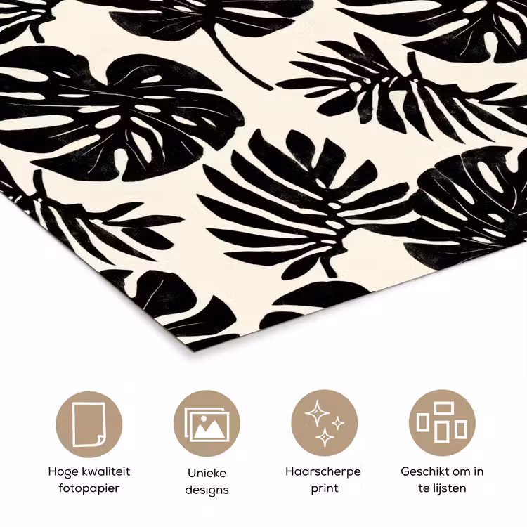 Poster - Modern - Monstera - Zwart — 5