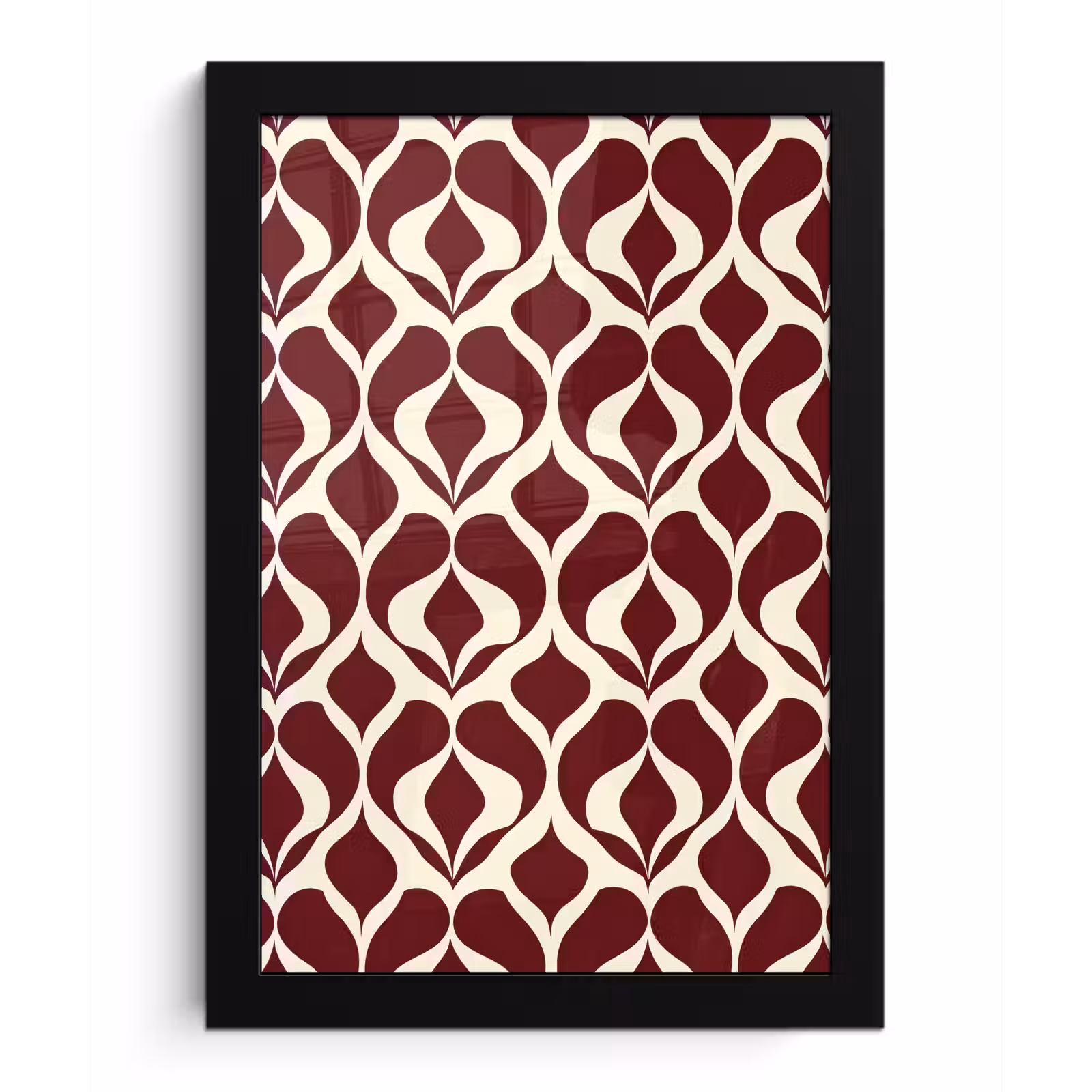 Poster met lijst - Rood - Druppelpatroon - Grafisch — 1