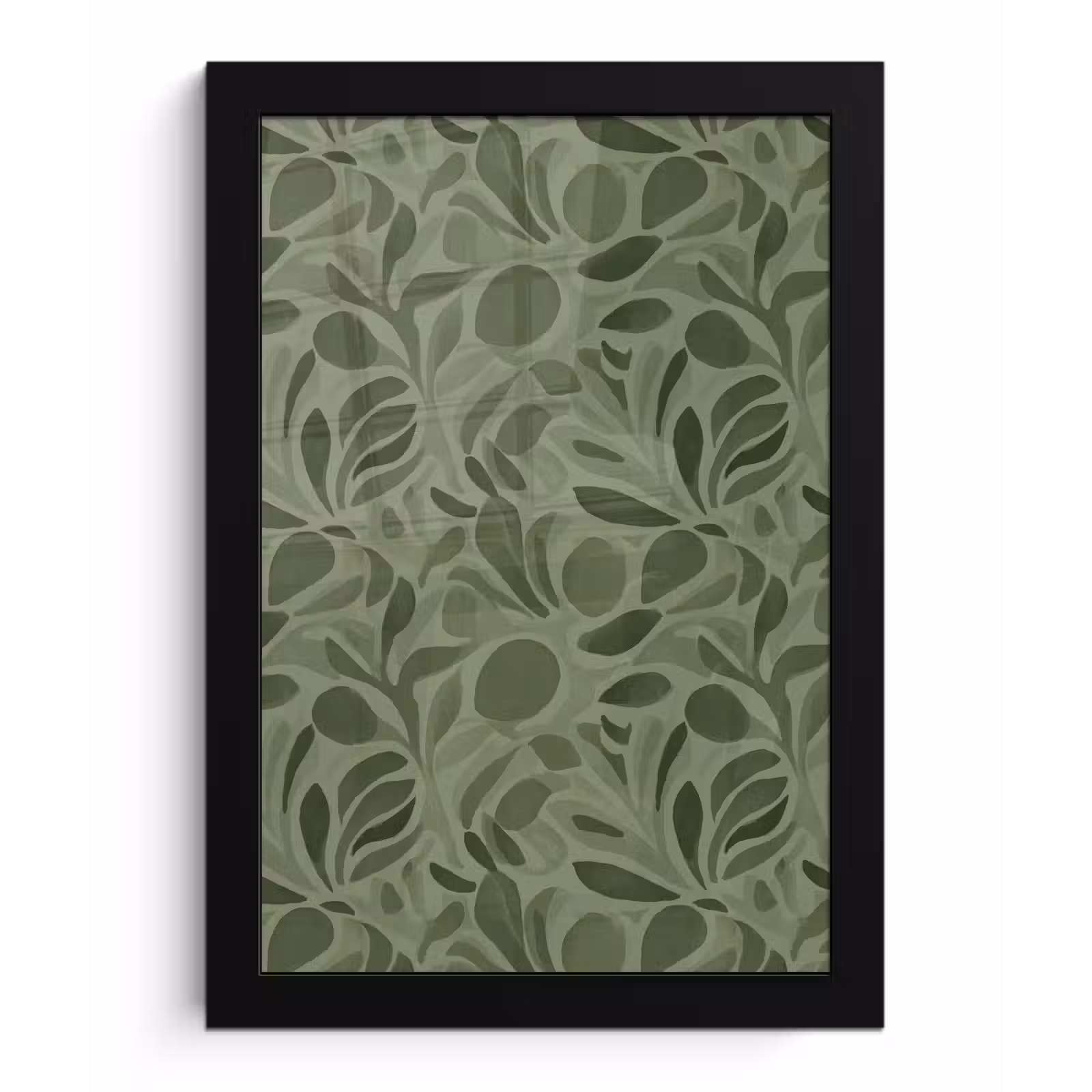Poster met lijst - Sereen - Bladeren - Groen — 1