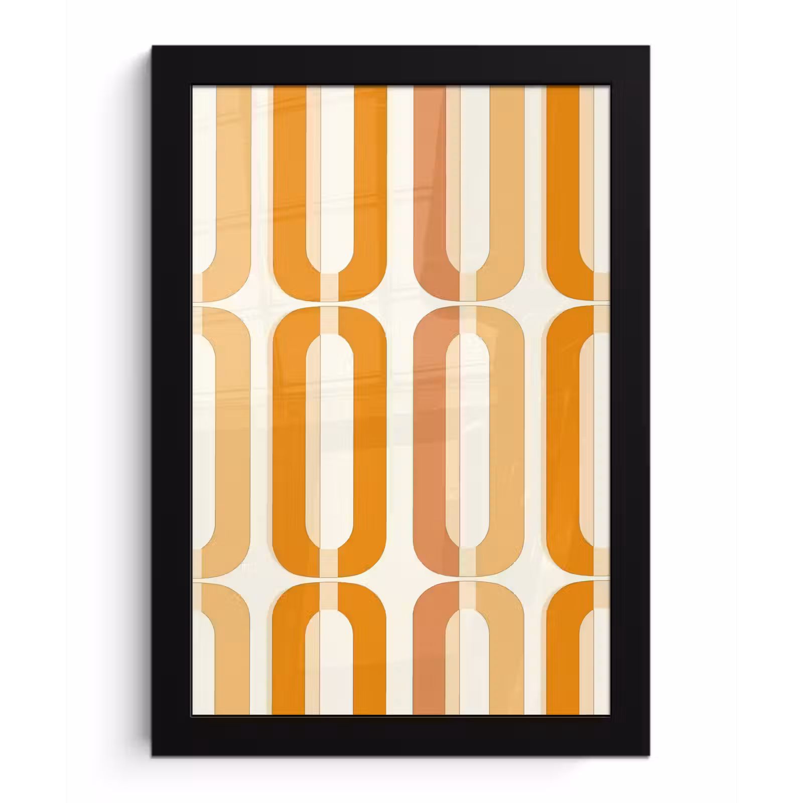 Poster met lijst - U-vorm - Retro - Oranje — 1