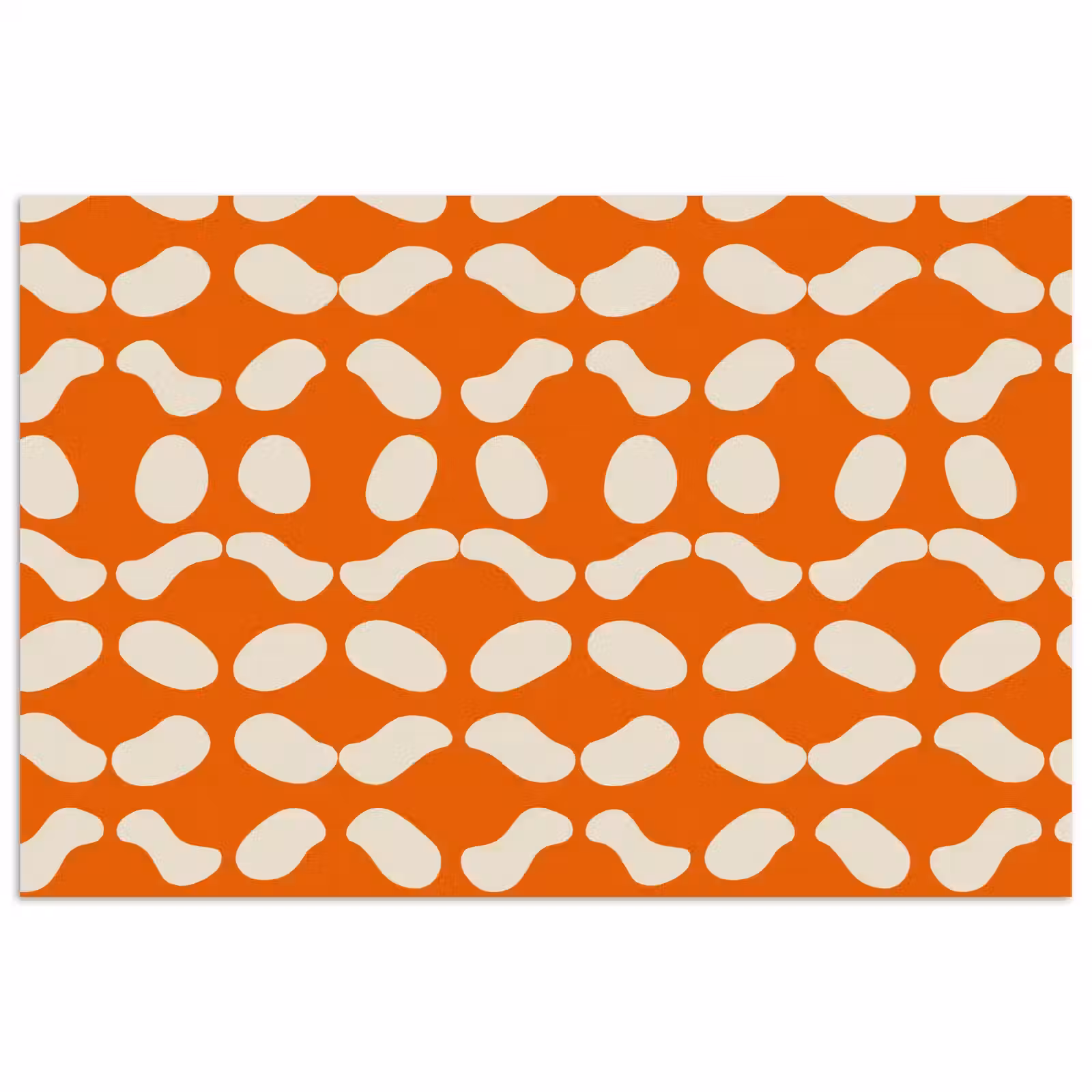 Poster - Oranje - Organische vormen - Wit — 1