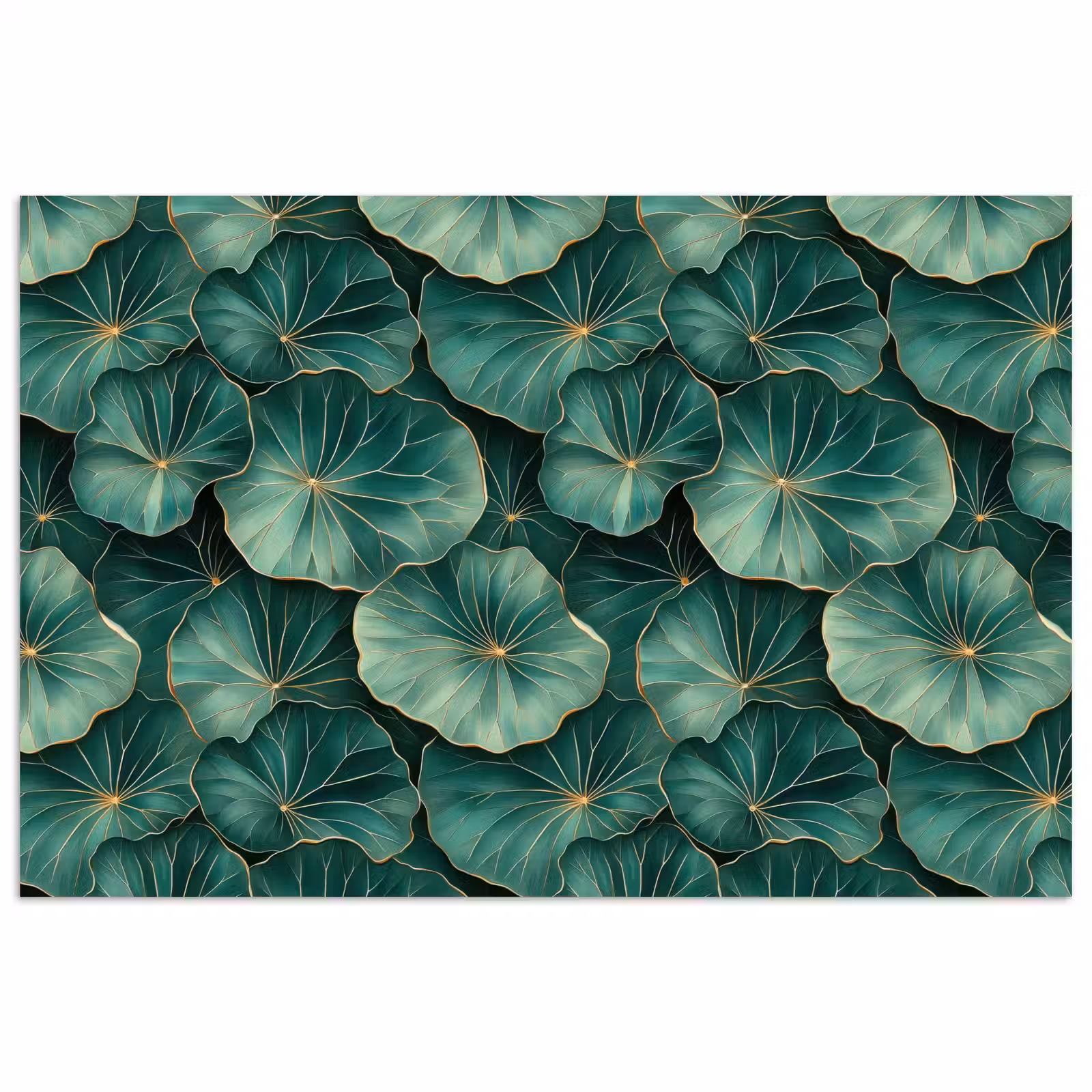 Poster - Patroon - Bladeren - Groen — 1