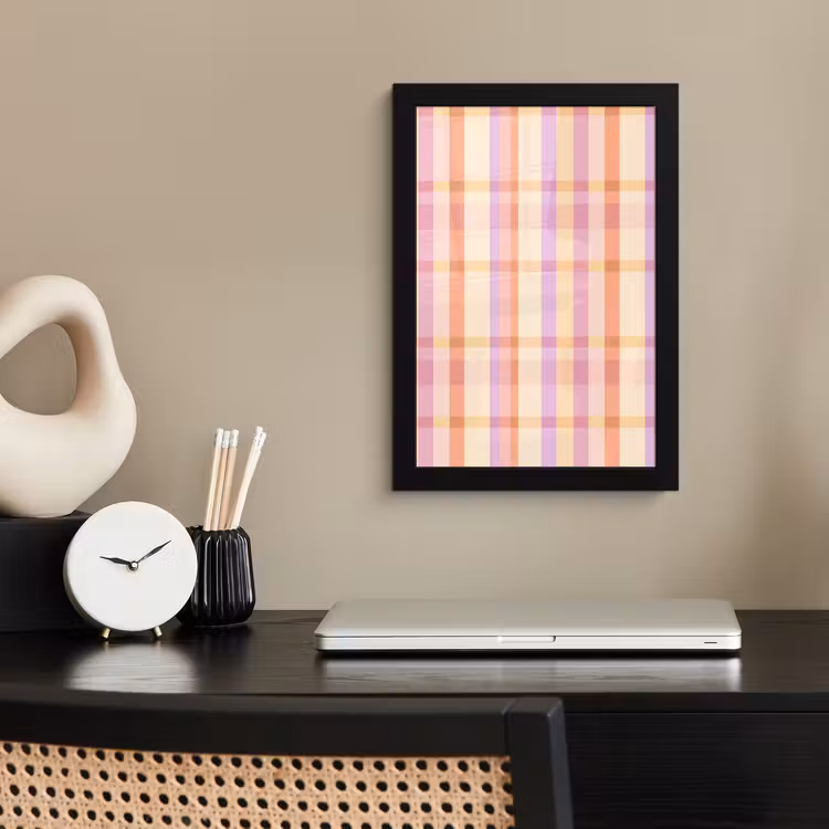 Poster met lijst - Pastel - uitpatroon - Geometrisch — 3