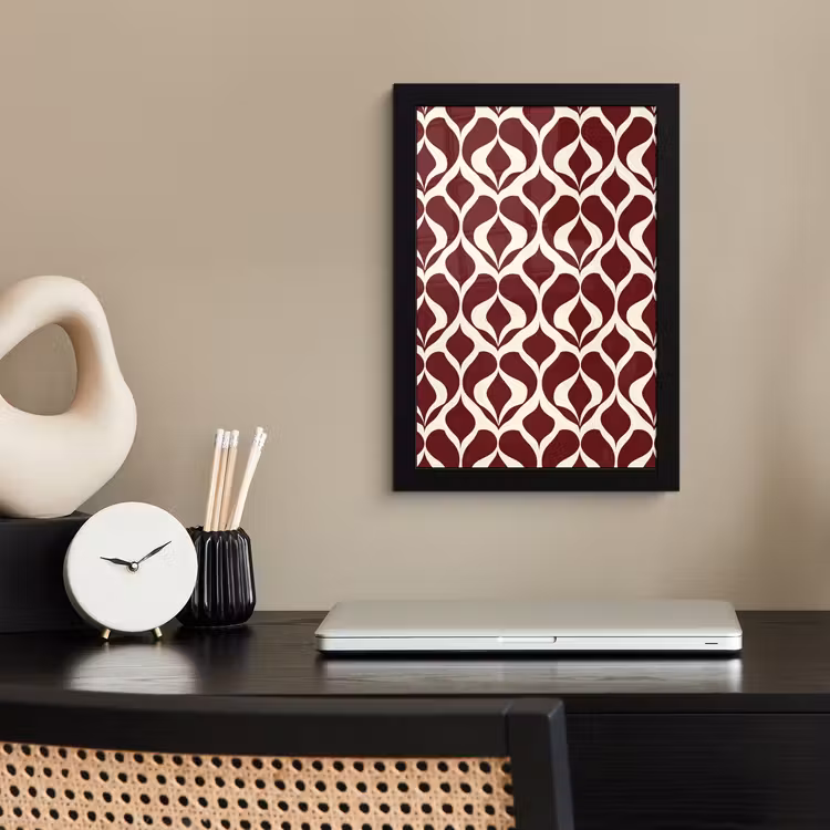 Poster met lijst - Rood - Druppelpatroon - Grafisch — 3