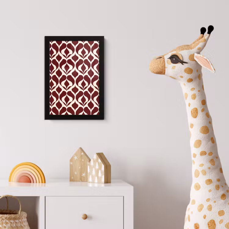 Poster met lijst - Rood - Druppelpatroon - Grafisch — 5