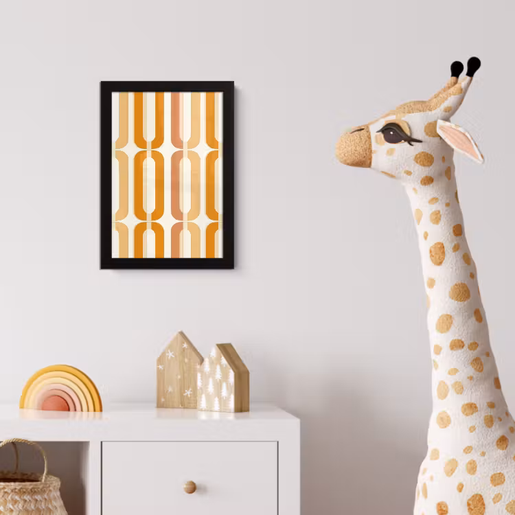 Poster met lijst - U-vorm - Retro - Oranje — 5