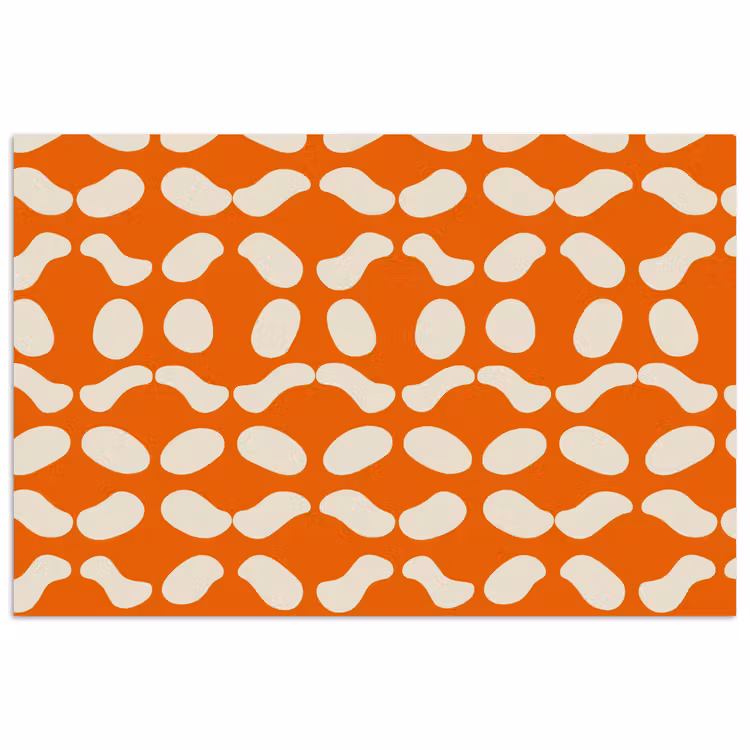 Poster - Oranje - Organische vormen - Wit — 1