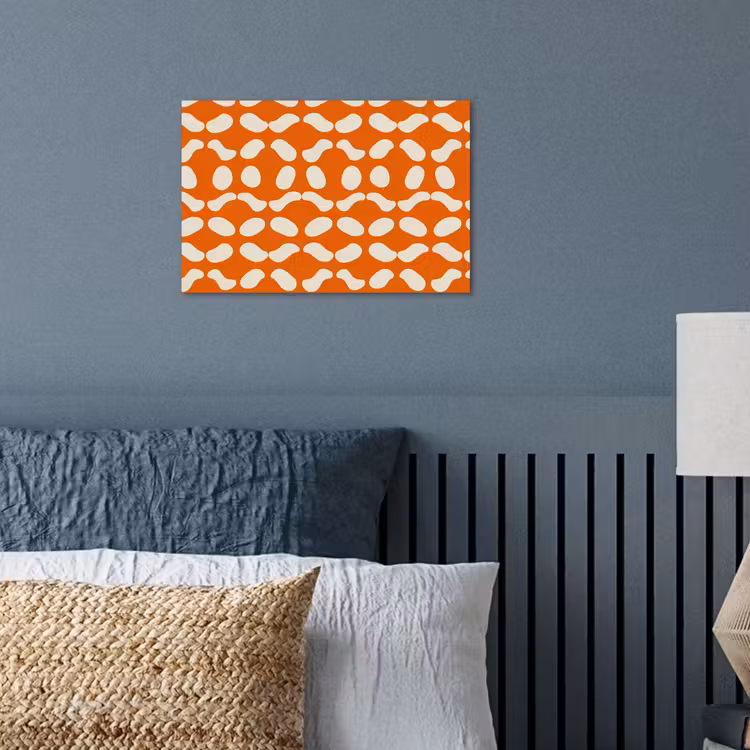 Poster - Oranje - Organische vormen - Wit — 3
