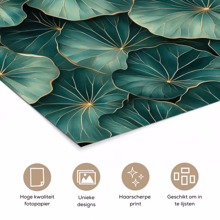 Poster - Patroon - Bladeren - Groen — 5