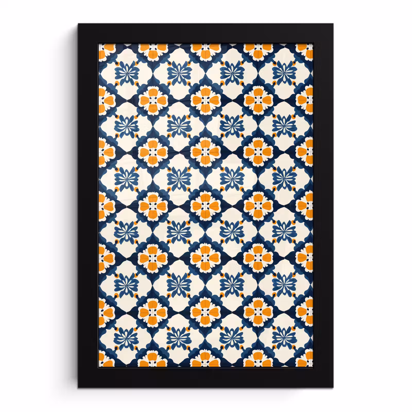Poster met lijst - Klassiek - Geometrisch - Blauw — 1