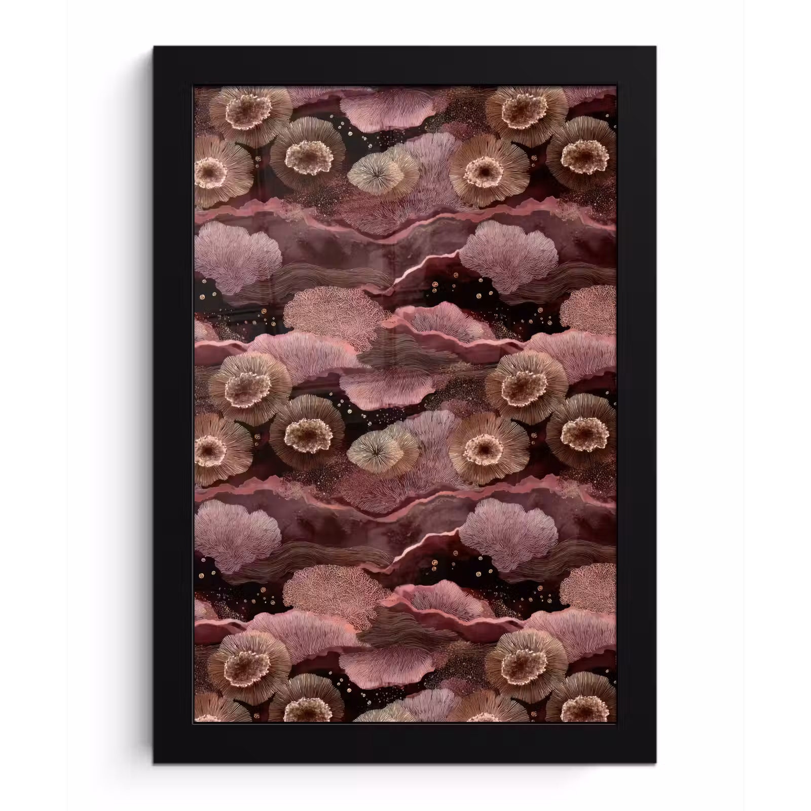 Poster met lijst - Koraal - Organisch - Roze — 1