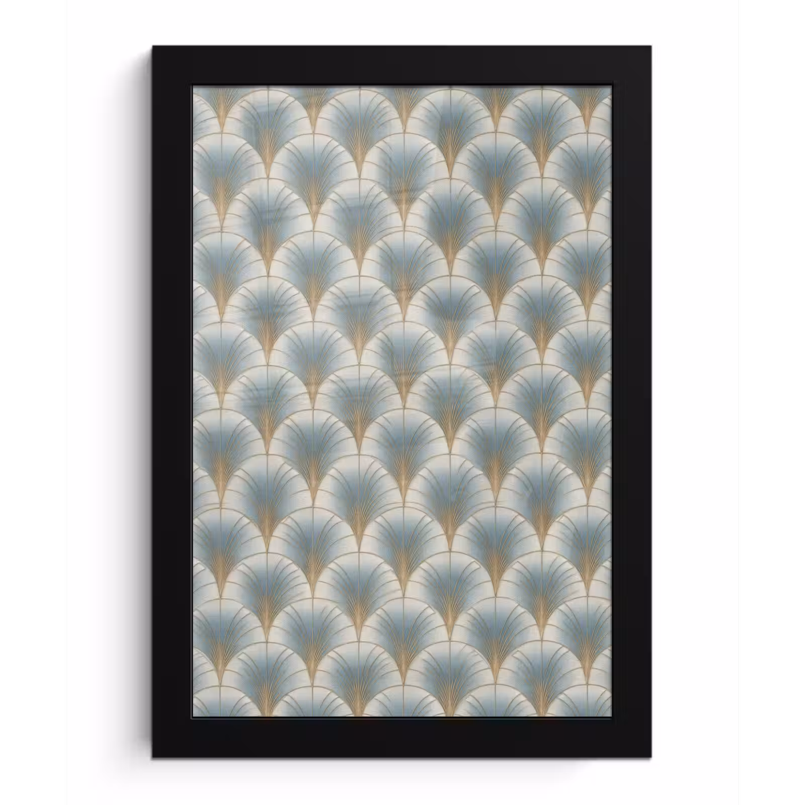 Poster met lijst - Waaier - Klassiek - Blauw — 1
