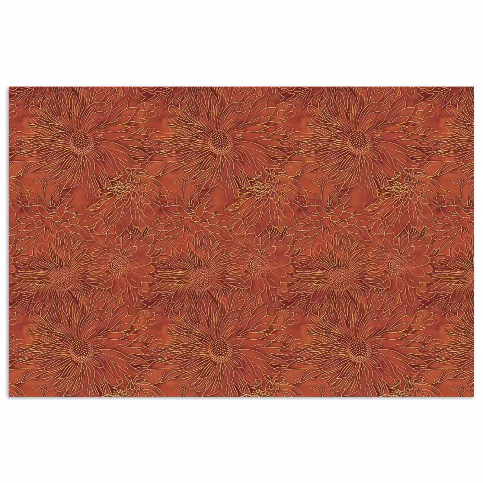 Poster - Oosters - Bloemen - Terracotta — 1