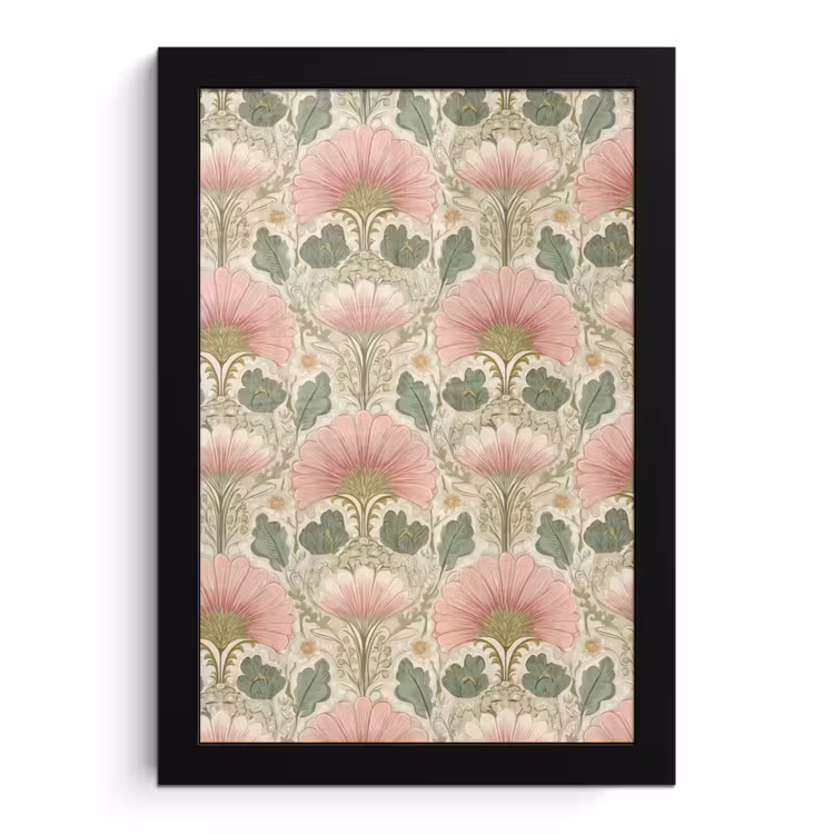 Poster met lijst - Klassiek - Patroon - Roze — 1