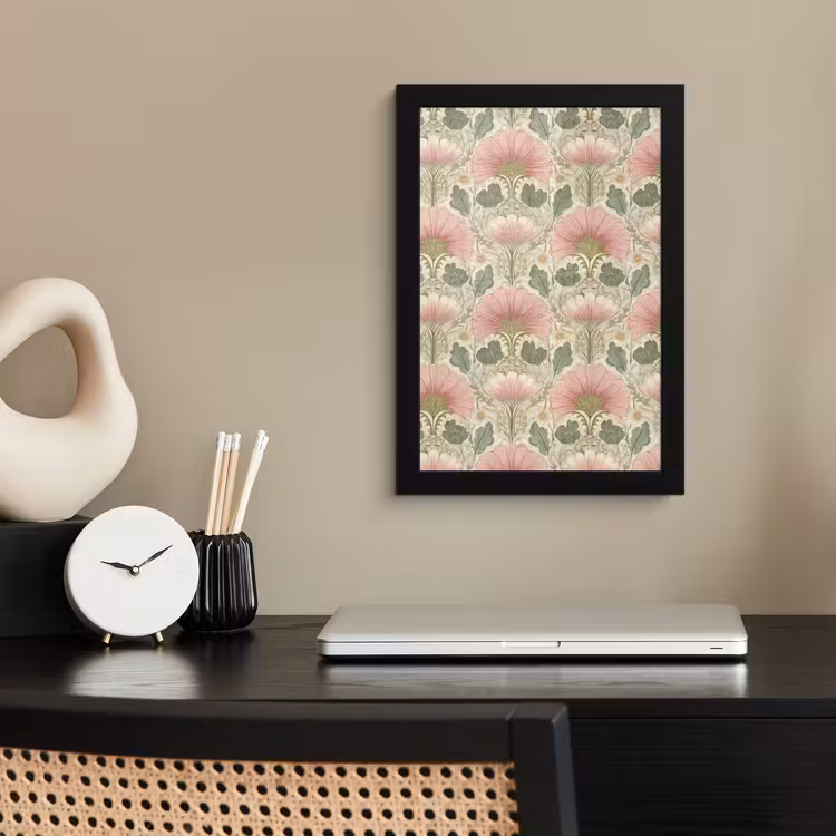 Poster met lijst - Klassiek - Patroon - Roze — 3