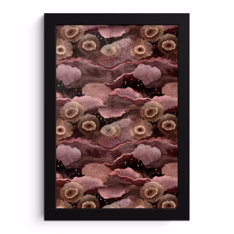 Poster met lijst - Koraal - Organisch - Roze — 1
