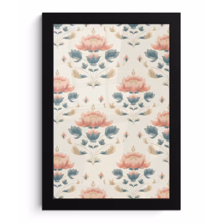 Poster met lijst - Lotus - Bloemen - Roze — 1
