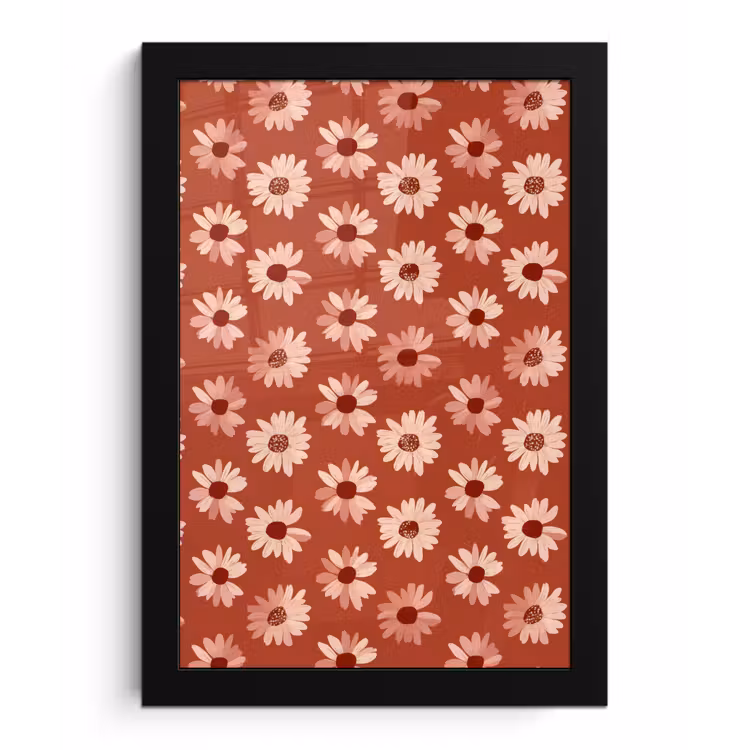Poster met lijst - Madelief - Retro - Terracotta — 1