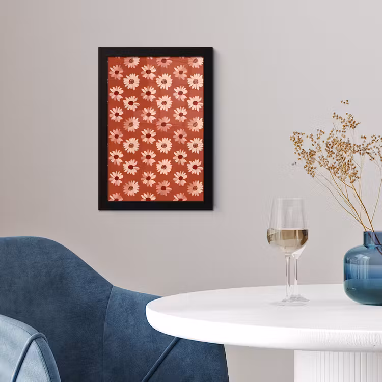 Poster met lijst - Madelief - Retro - Terracotta — 2