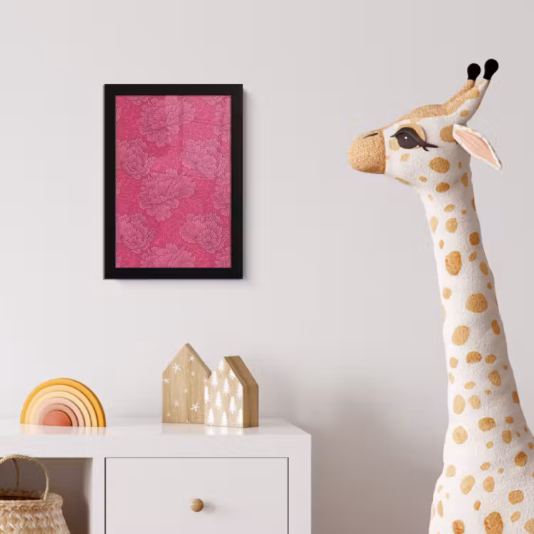 Poster met lijst - Pioenrozen - Energiek - Roze — 5