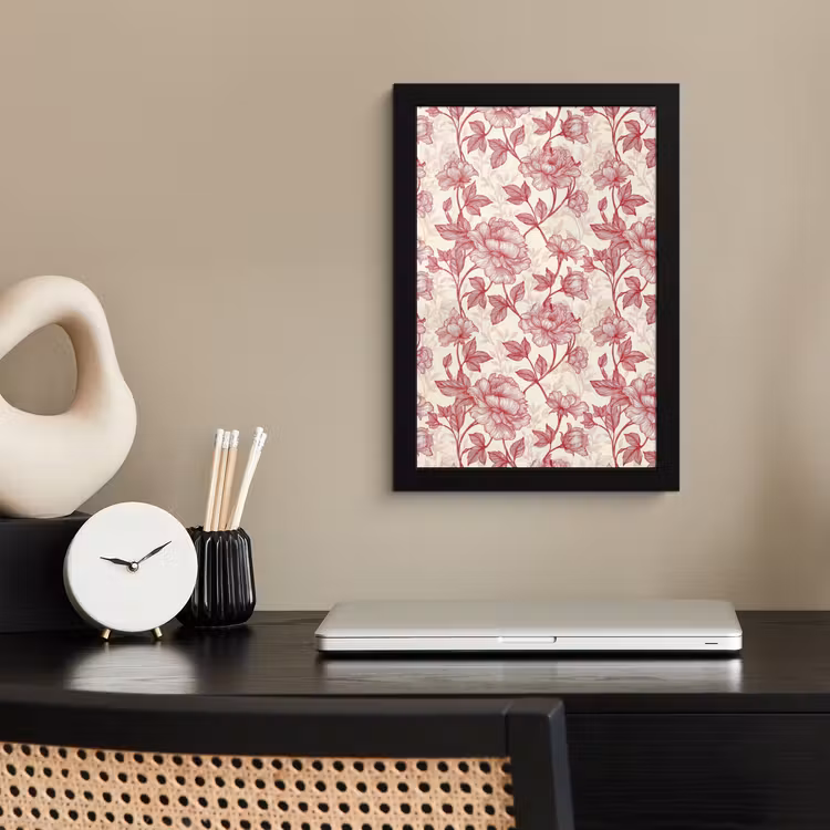 Poster met lijst - Pioenrozen - Modern - Rood — 3