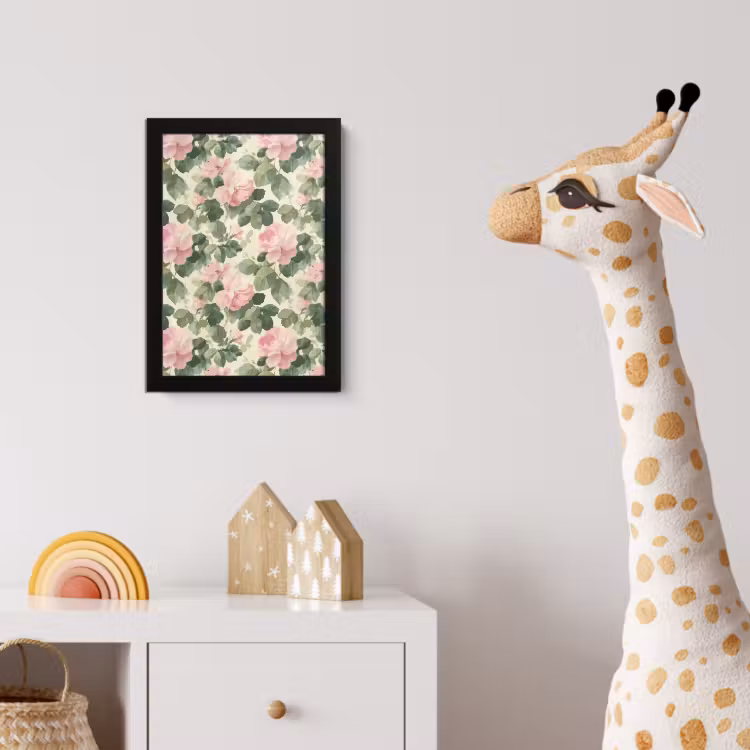 Poster met lijst - Rozen - Botanisch - Roze — 5