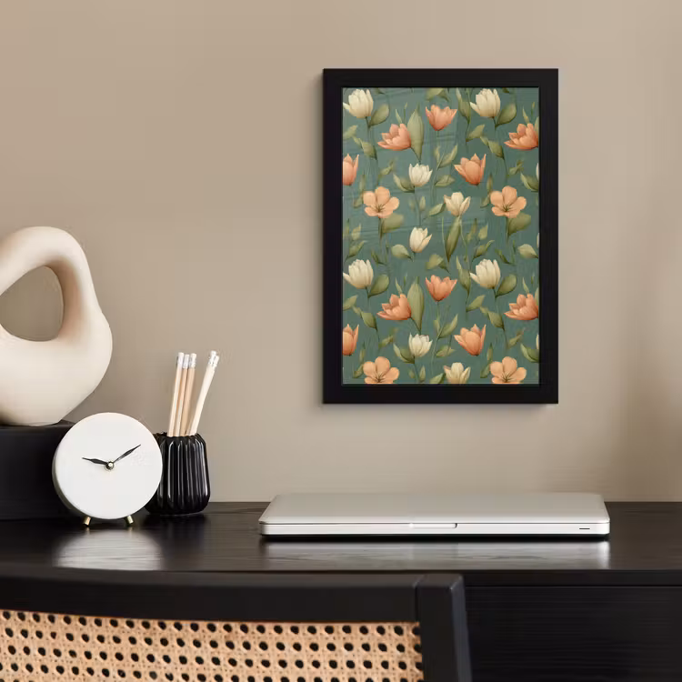 Poster met lijst - Tulpen - Botanisch - Groen — 3