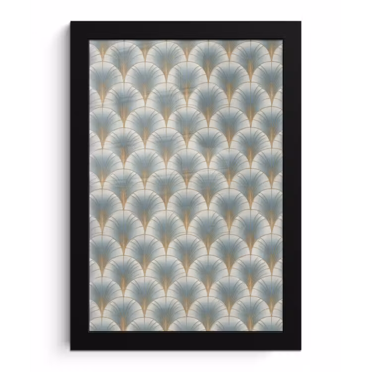 Poster met lijst - Waaier - Klassiek - Blauw — 1