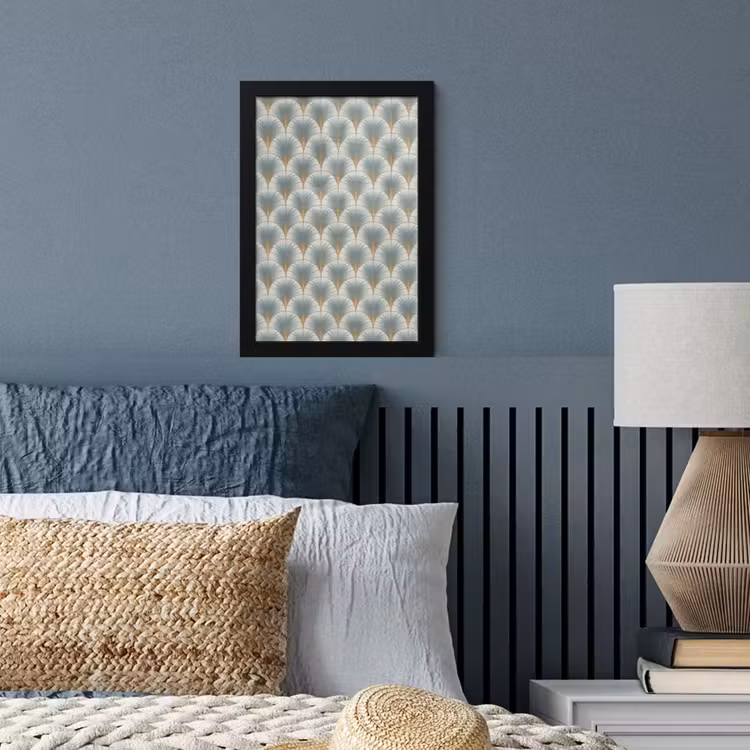 Poster met lijst - Waaier - Klassiek - Blauw — 4