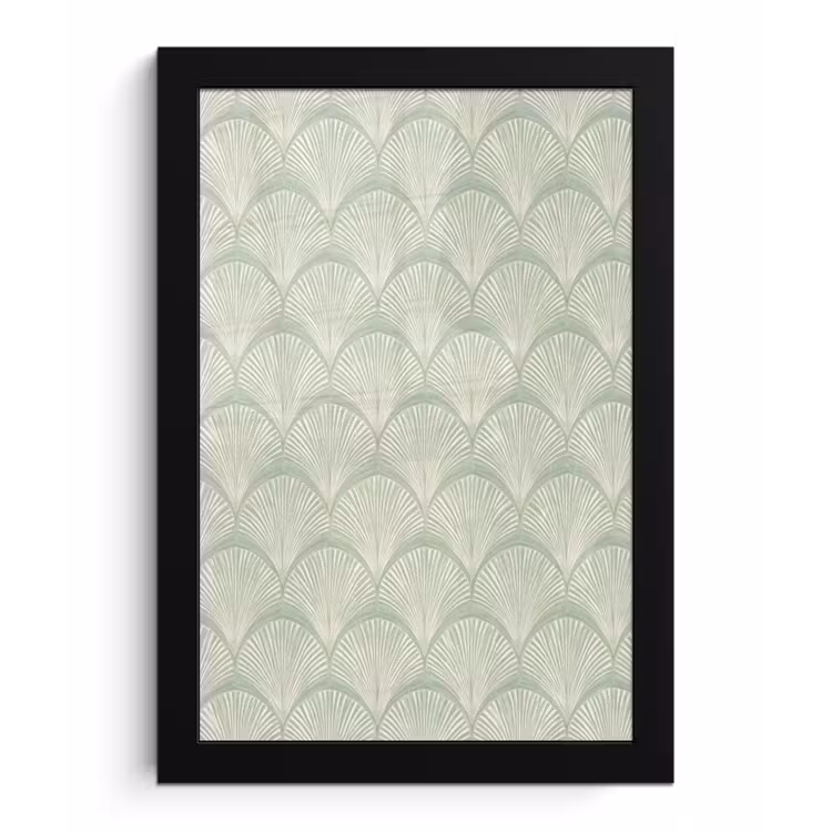 Poster met lijst - Waaiers - Patroon - Groen — 1