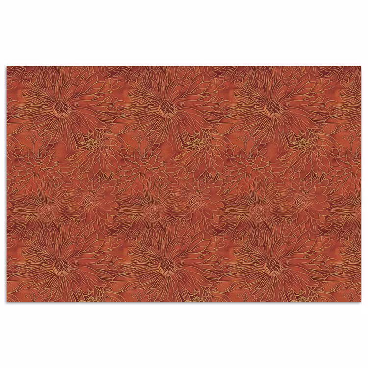 Poster - Oosters - Bloemen - Terracotta — 1