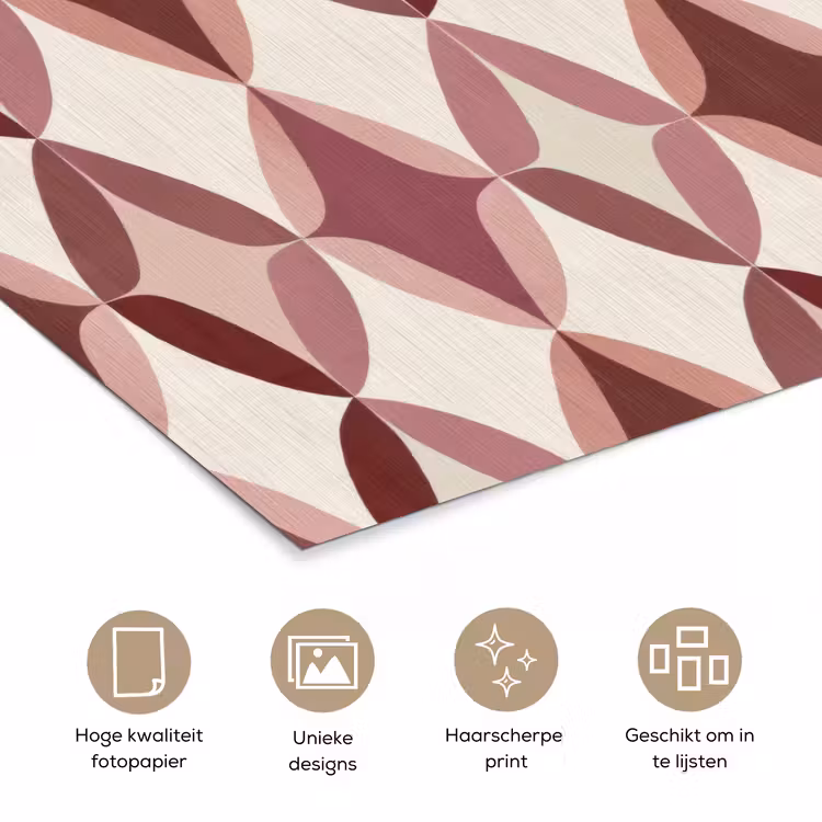 Poster - Ovaal - Textuur - Roze — 5
