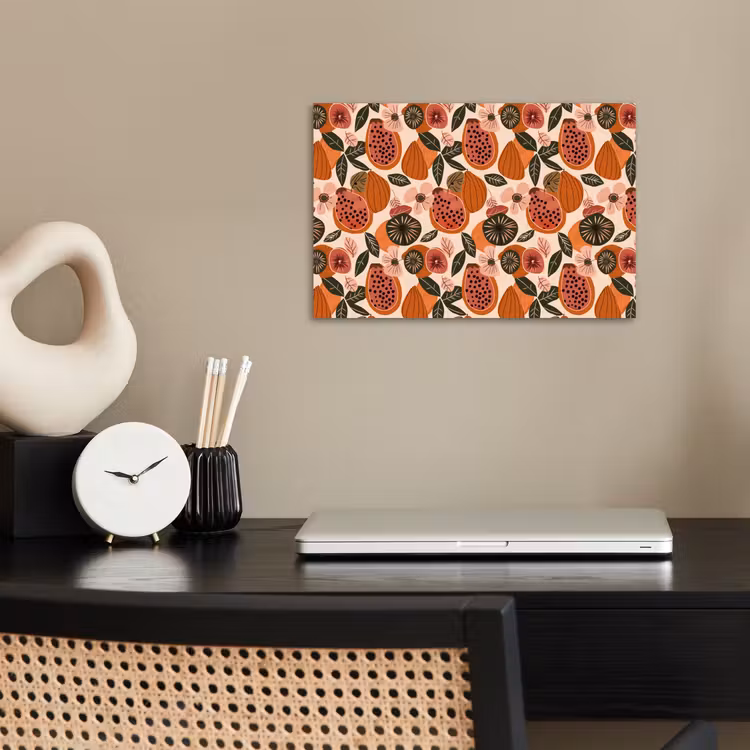 Poster - Papaja - Bloesem - Oranje — 2