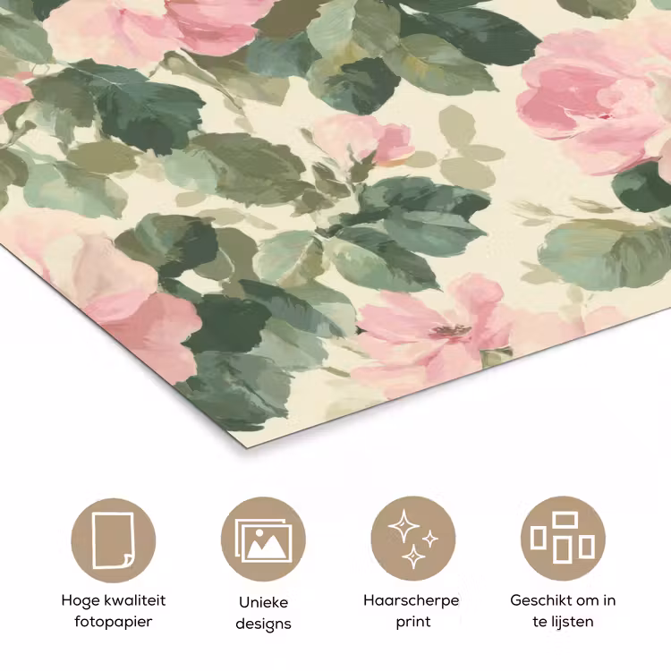 Poster - Rozen - Botanisch - Roze — 5