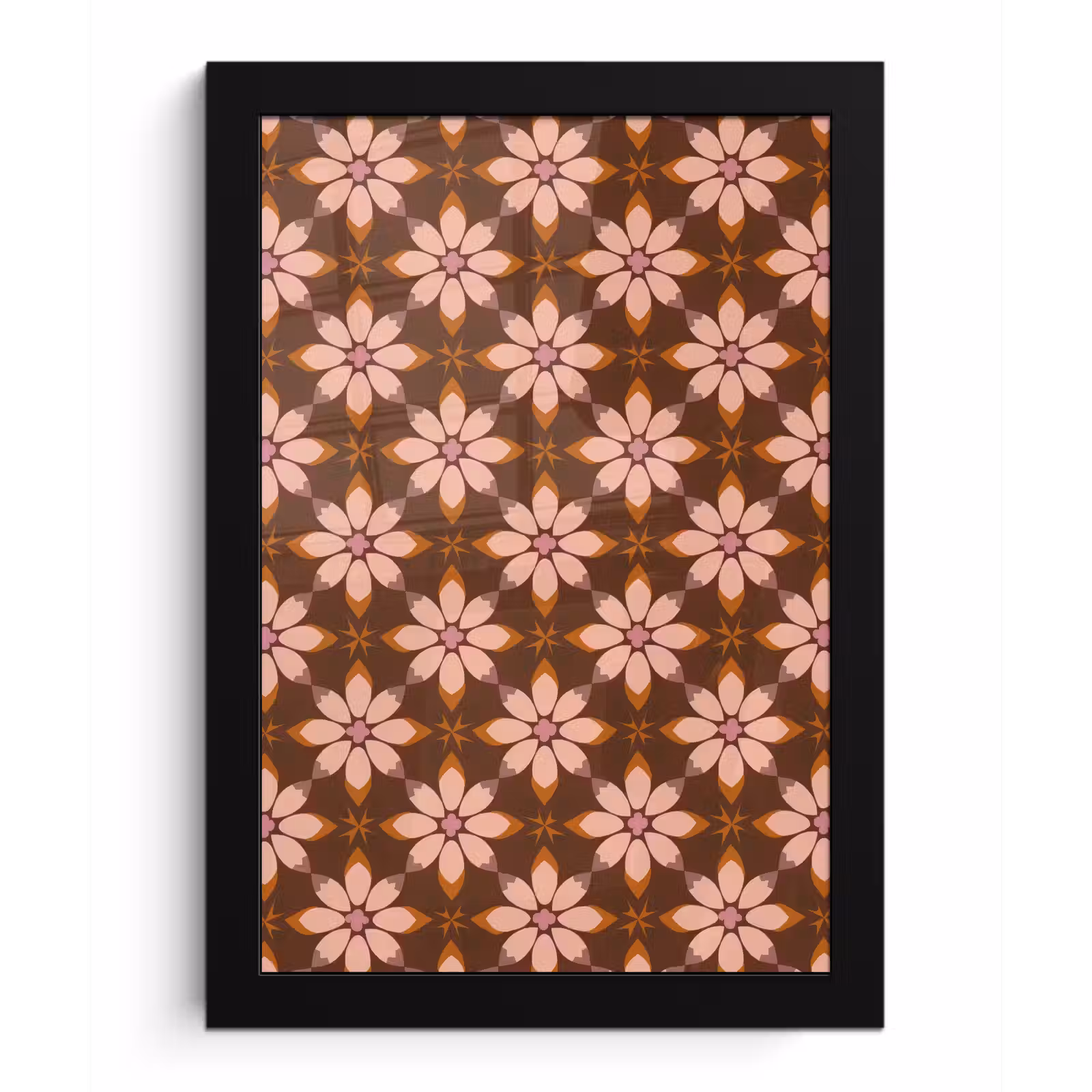 Poster met lijst - Klassiek - Retro - Bruin — 1