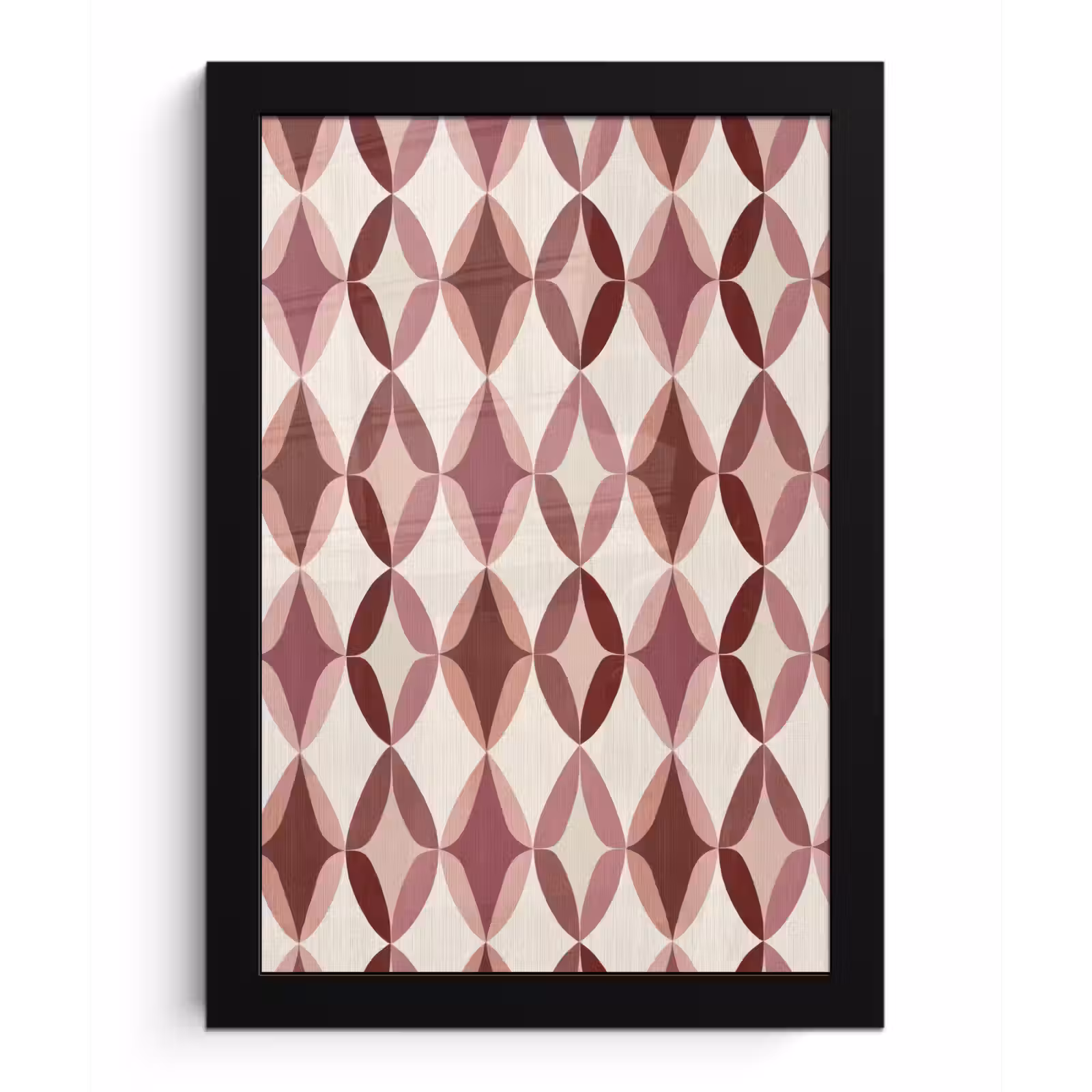 Poster met lijst - Ovaal - Textuur - Roze — 1