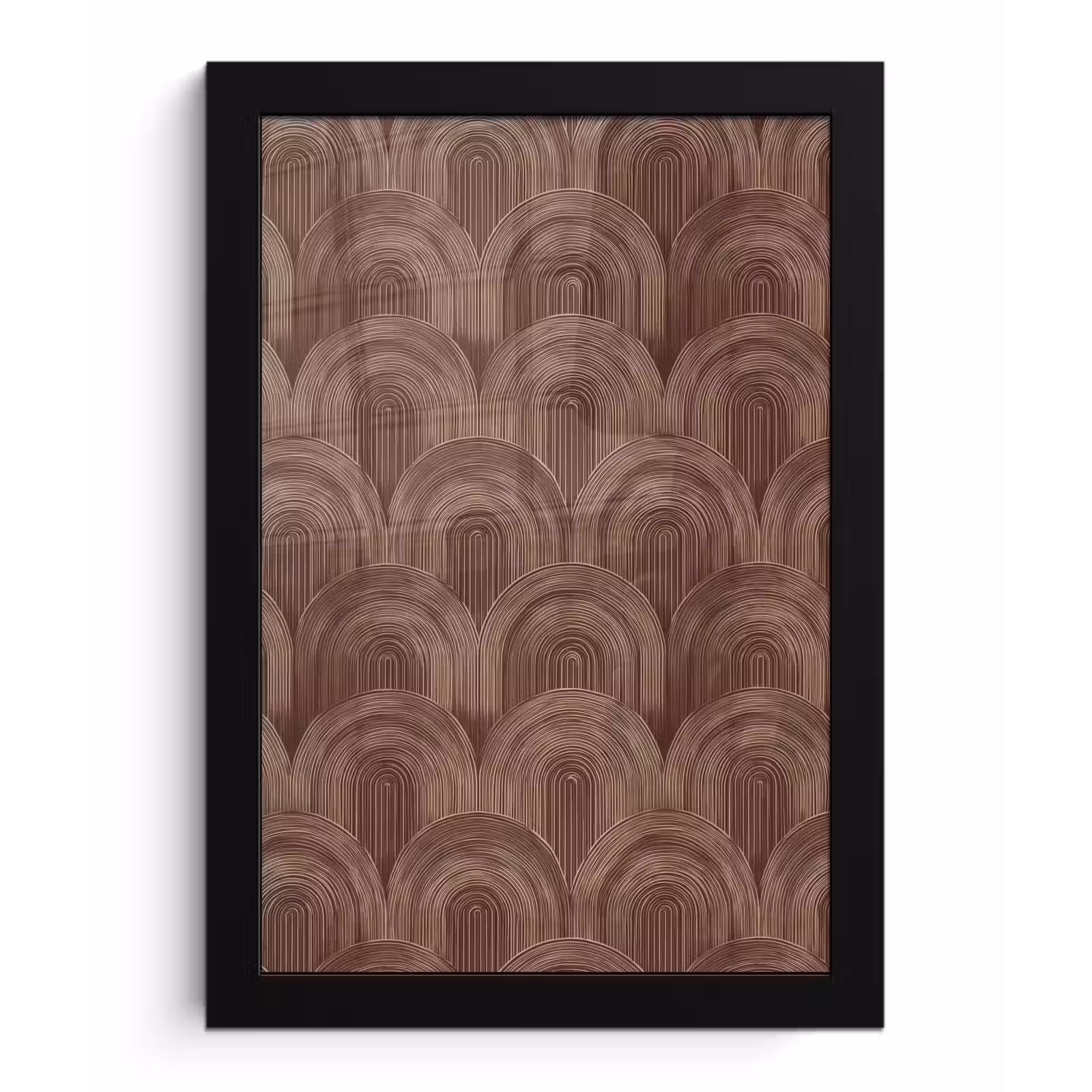 Poster met lijst - Ritmisch - Effect - Bruin — 1